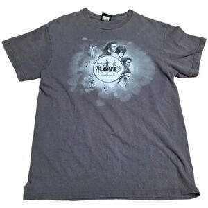 Vintage The Beatles LOVE Cirque du Soleil Graphic T Shirt Men's Size Medium Gray